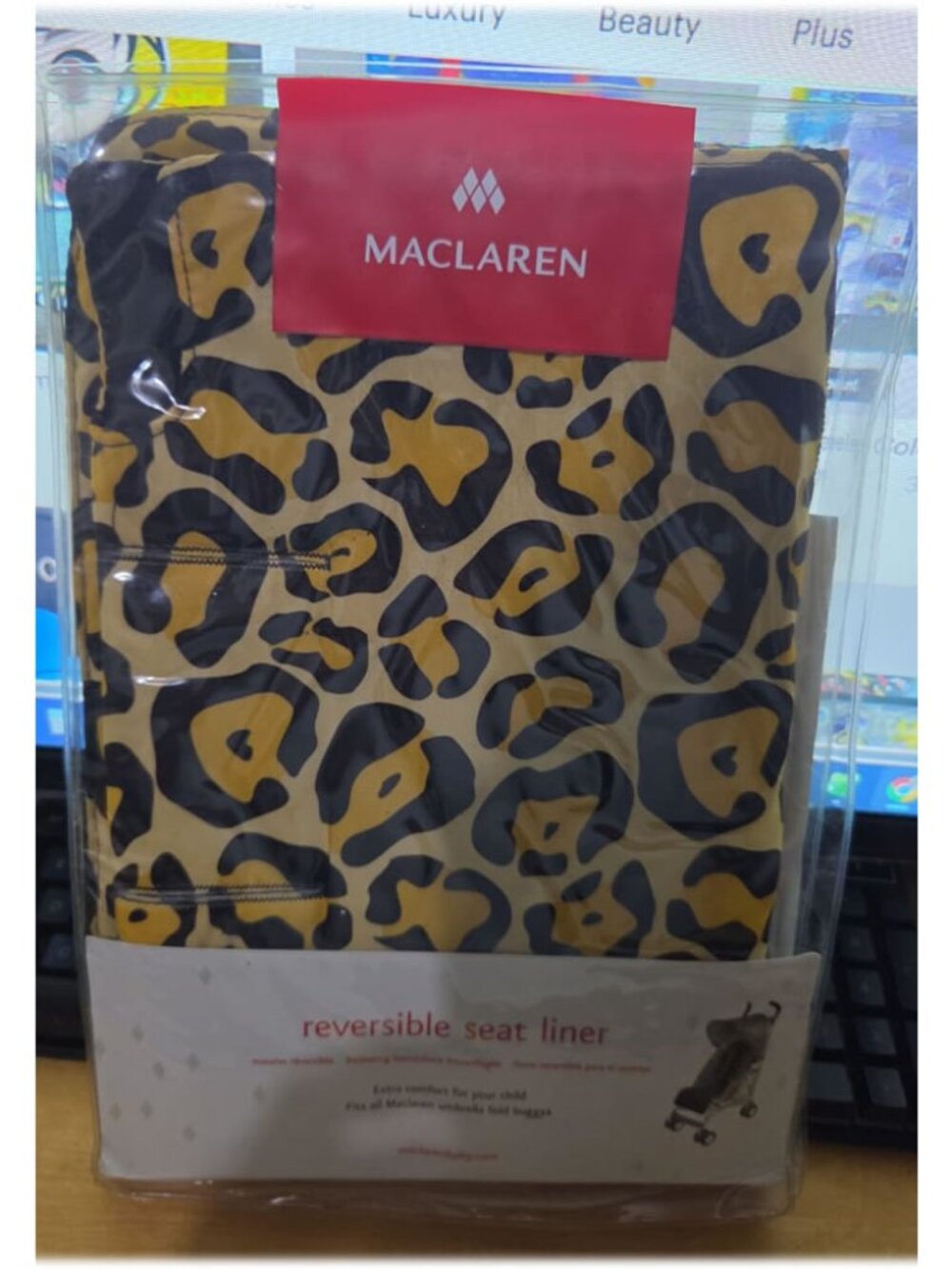 Maclaren Reversible Seat Liner, Leopard